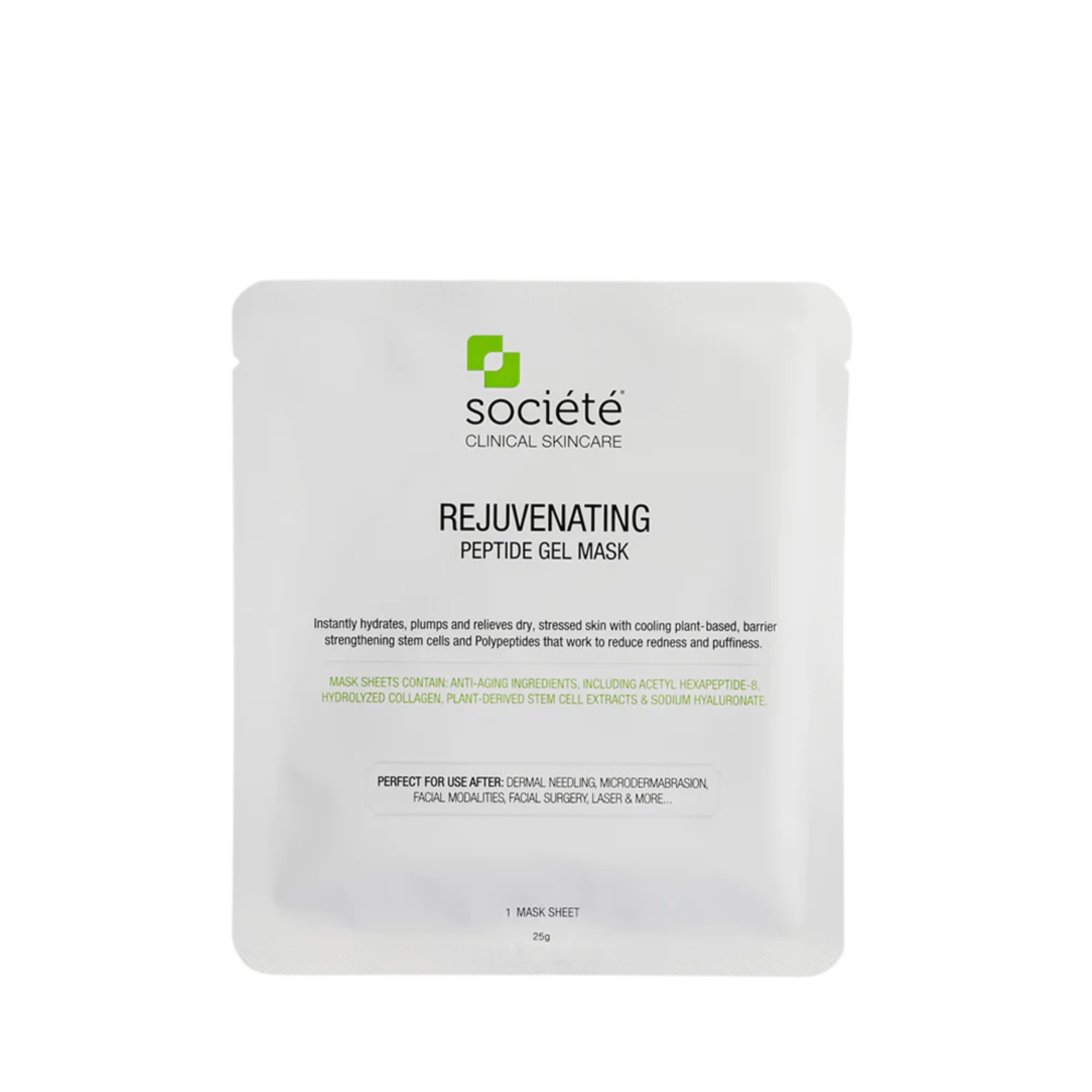 Société Rejuvenating Peptide Gel Mask - 5 PCS