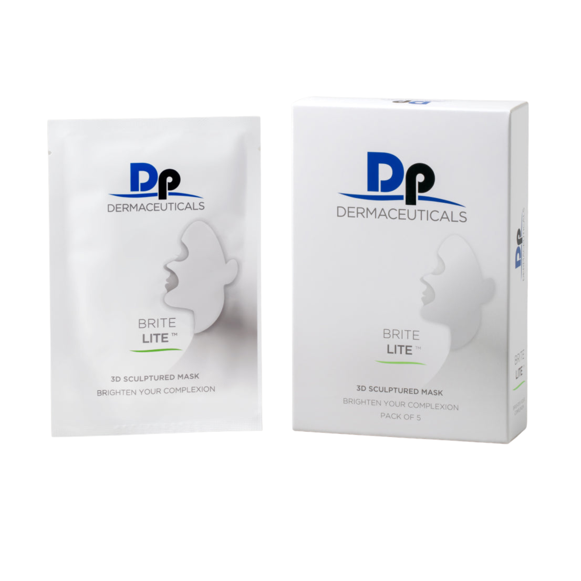 DP Dermaceuticals Brite Lite 3D Sculptured Mask – 5 PCS