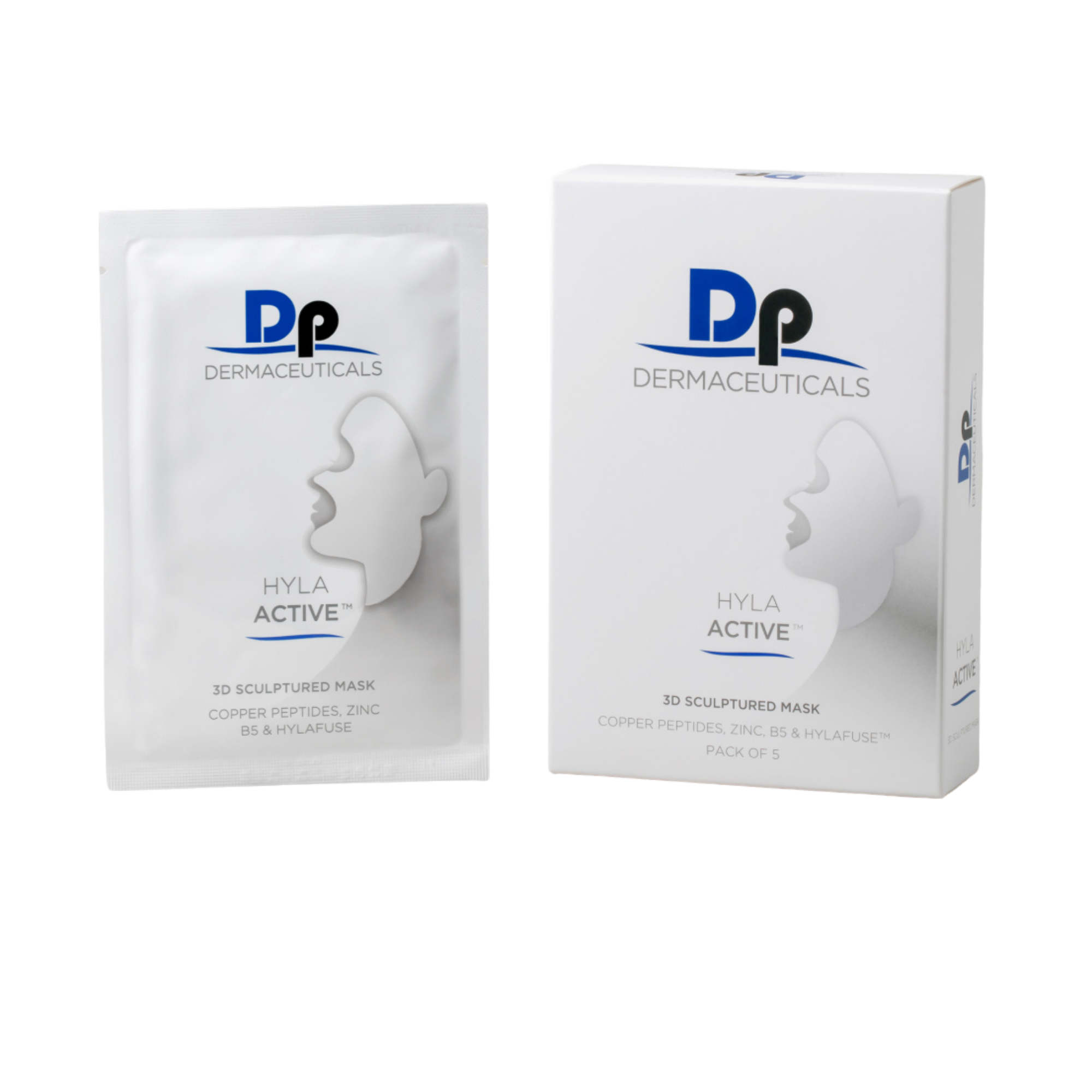 DP Dermaceuticals Hyla Active 3D Sculptured Mask – 5 PCS